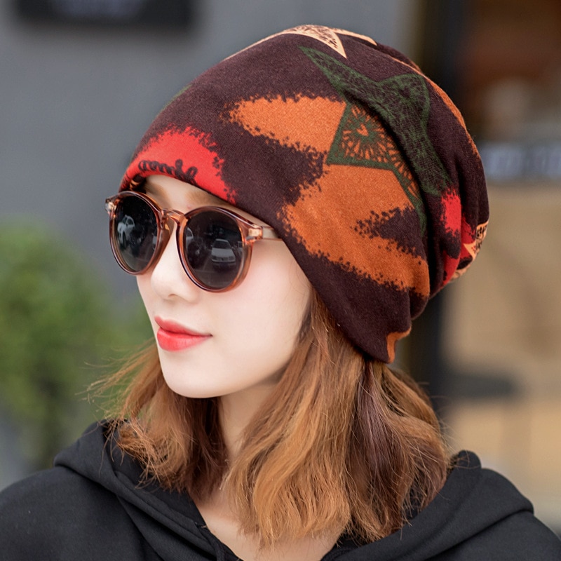 Hoed dame winter schattig warm multifunctioneel nek wikkel hoofd muts postpartum hipster halve maan muts: 5