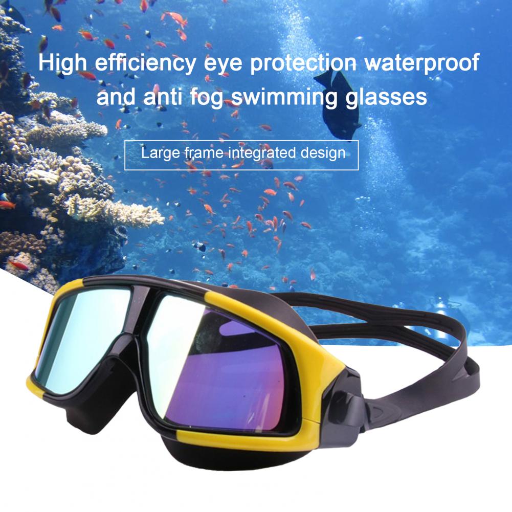 MC-3200 Zwembril Anti-Fog Shockproof Waterdicht Groot Frame Galvaniseren Zwemmen Bril Voor Strand