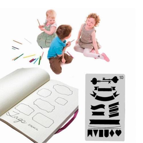 Bullet journal stencil, denna vecka, planerare stencil bullet journal tillbehör målning mall modell