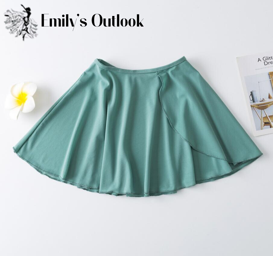 Pige ballet dans kollektion cirkulær pull-on wrap nederdel klassisk dans tutu nederdele skøjteløb med elastisk linning matcha billig