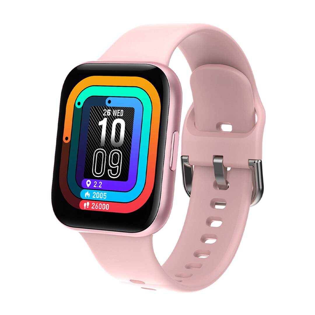 COLMI P8 SE Plus Clever Uhr Männer Herz Bewertung Tracker drücken Nachricht Anruf Erinnerung IP68 Wasserdichte Smartwatch für Android iOS telefon: Rosa