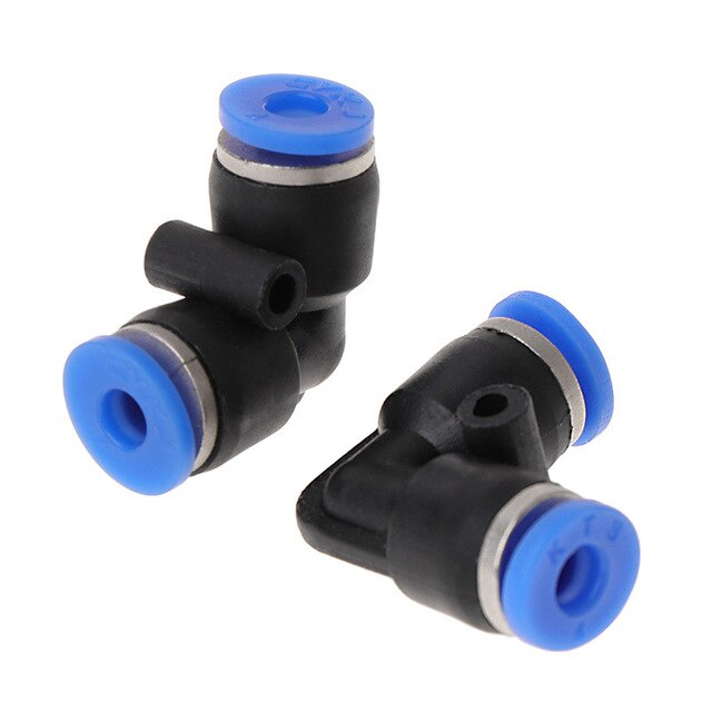 2 Stuks Aquarium 2/3/4 Manier CO2 Buis Connector Hoge Druk Quick-Connect Klep Voor CO2 Diy systeem Luchtslang Pipe Joint: WHITE