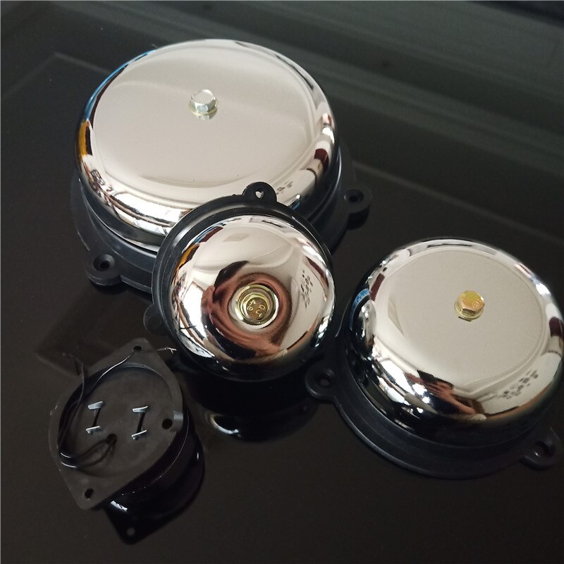 Traditionell elektrisk klocka 2/3/4/6 tum 12v 24v 36v 48v 110v 220v 380v hög db larmklocka dörrklocka skolfabriken