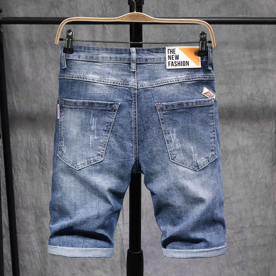 Rekbare jeans heren denim shorts heren casual shorts midi broek korte jeans casual broek rip jeans heren shorts heren jeans