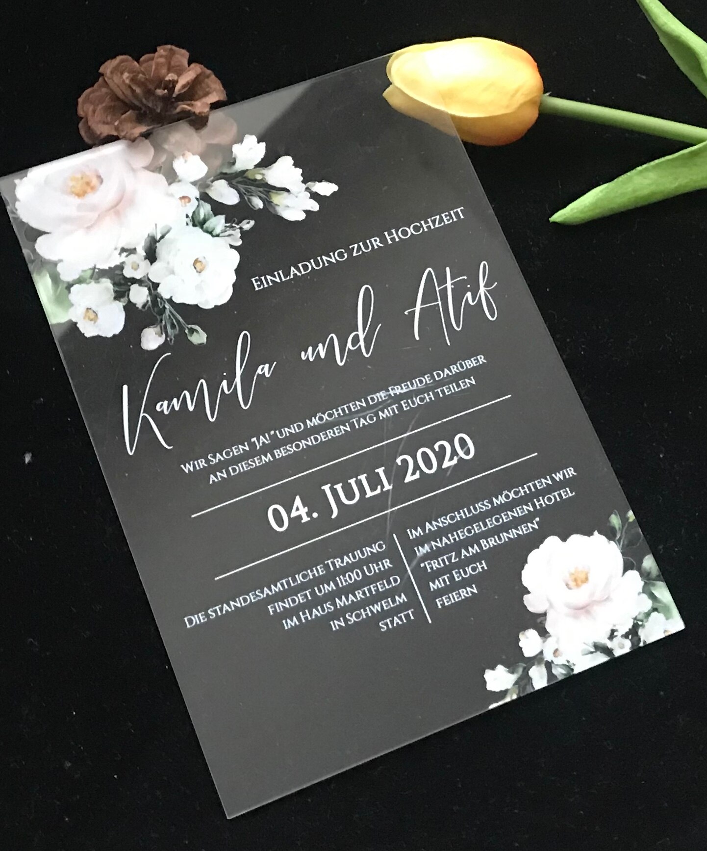 Glitter Gold Sheet with Ribbon,Acrylic Wedding Invitations,Custm 10pcs Acrylic Quinceanera Invitations,Acrylic Invitations