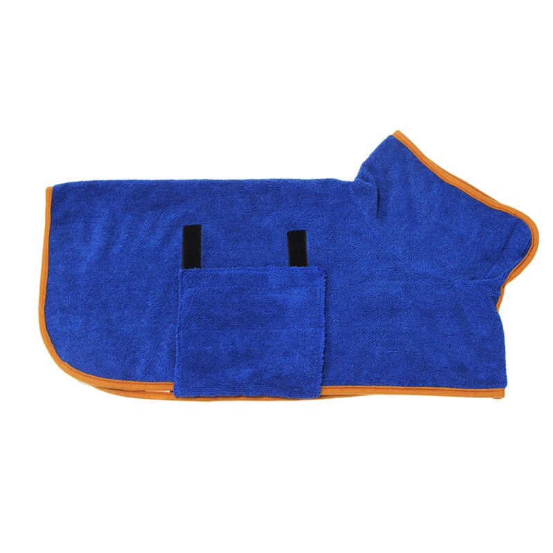 Haustier Hund Bademantel Schlecht Handtuch Klett Einstellbare 365 Mikrofaser Super Saugfähigen Schnell Trocknende Weichen Labrador Mantel für Welpen Hunde XS-XL: Blau / XL