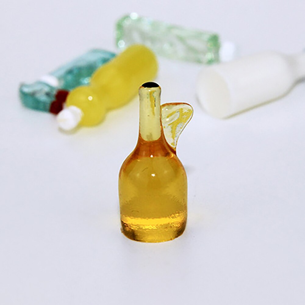 5 Stks 1/12 Poppenhuis Miniatuur Accessoires Mini Kruiden Fles Simulatie Keuken Voedsel Model Speelgoed voor Poppenhuis Decoratie