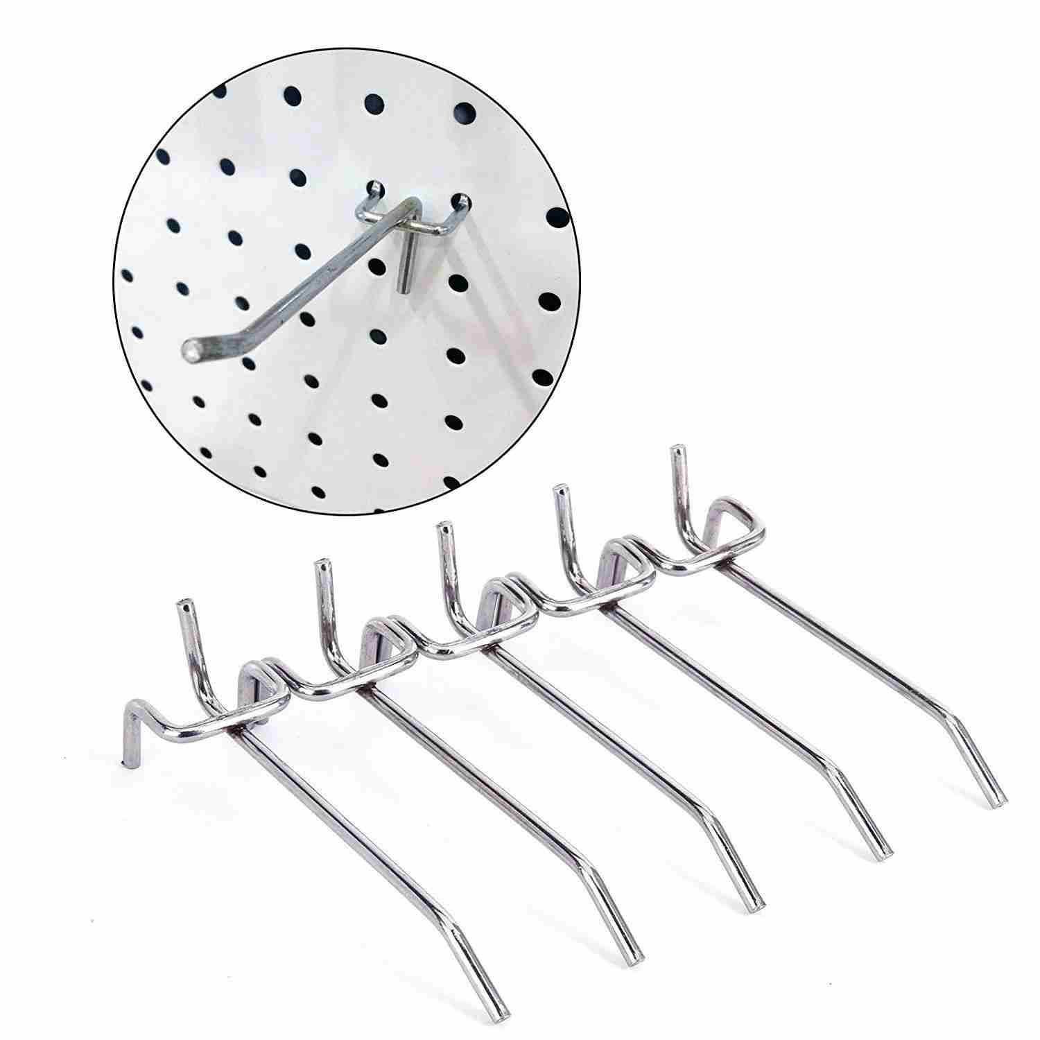 5 PCS 10CM Hook Panel Perforated Wall Storage Garage Workshop Fixing Tool