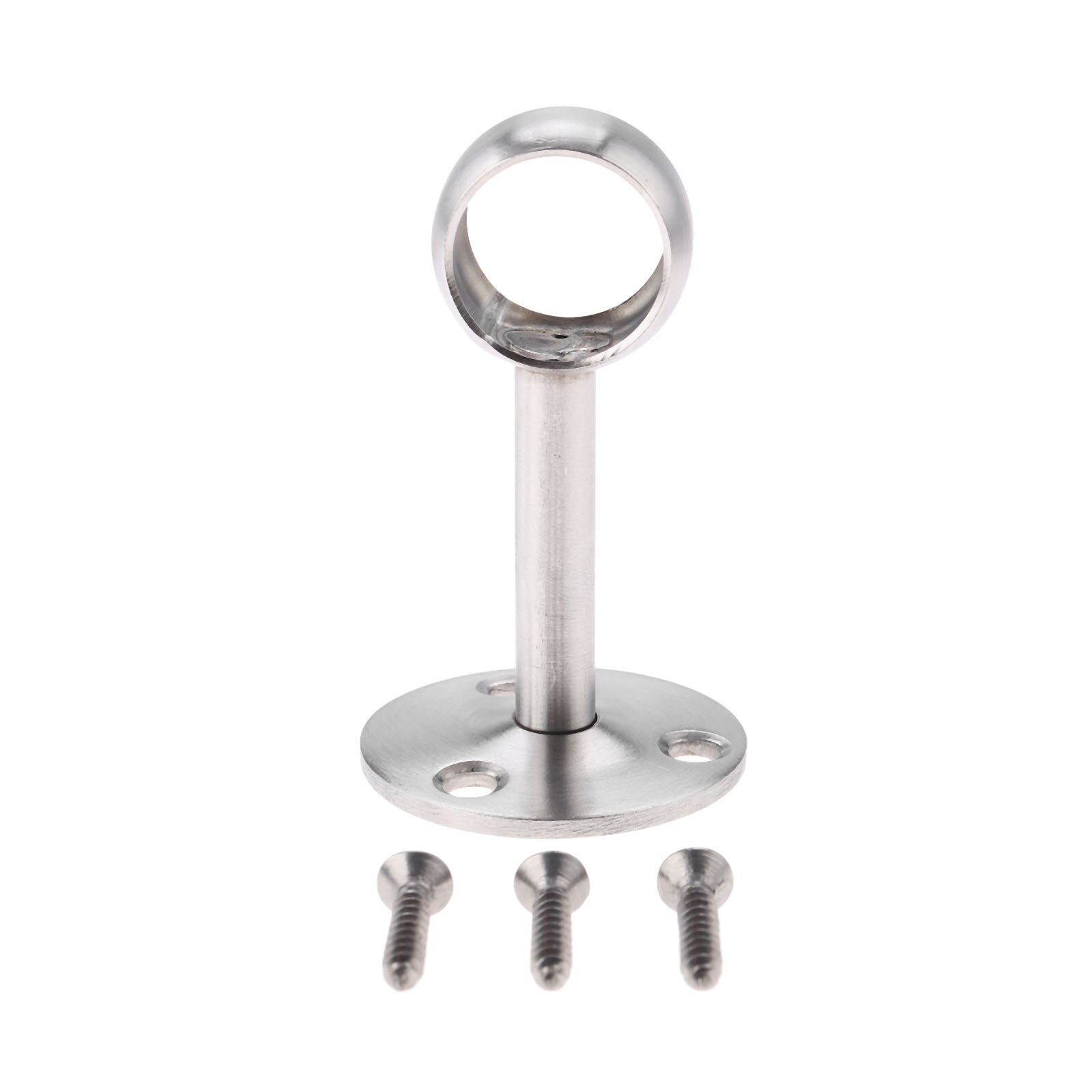 Stainless Steel Centre Bracket Wardrobe Rail Support Hanging Rail Rod Pole Socket End Support Bracket Holder 19mm 25mm Dia: 19mm