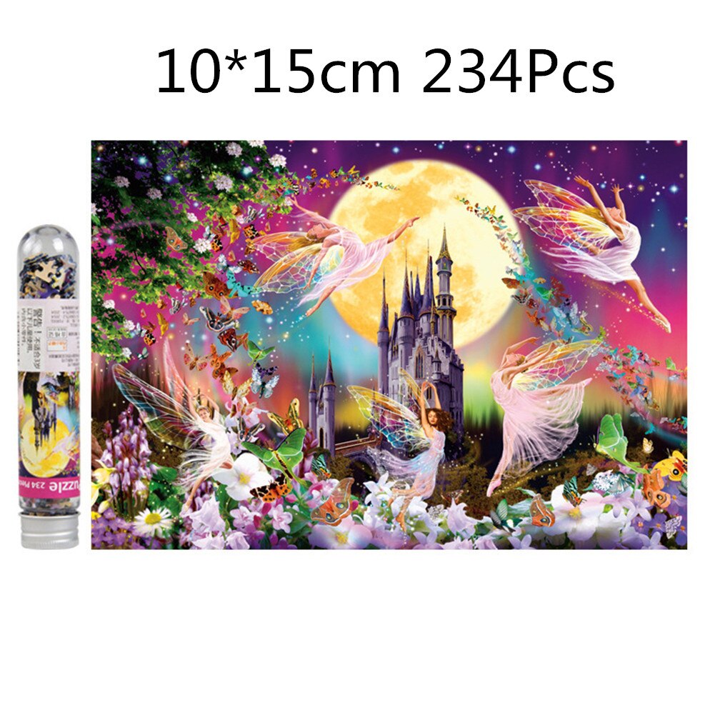 1000pcs/set Colorful Rainbow Round Geometrical Photo Puzzle Adult Kids DIY Educational Reduce Stress Toy Jigsaw Puzzle Paper: N