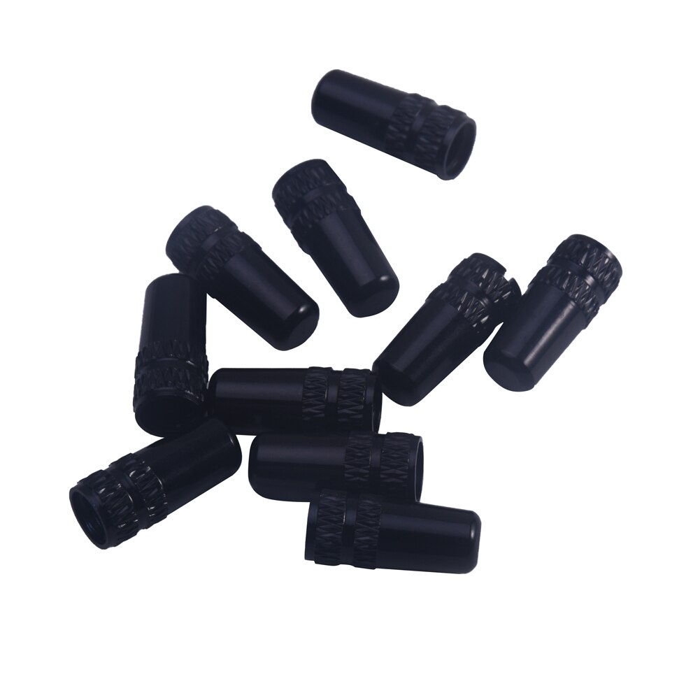 10 pièces/lot Presta casquette vélo vélo Fixie Presta roue jante pneu tige Air bouchons couverture anti-poussière vélo accessoires # H915: black