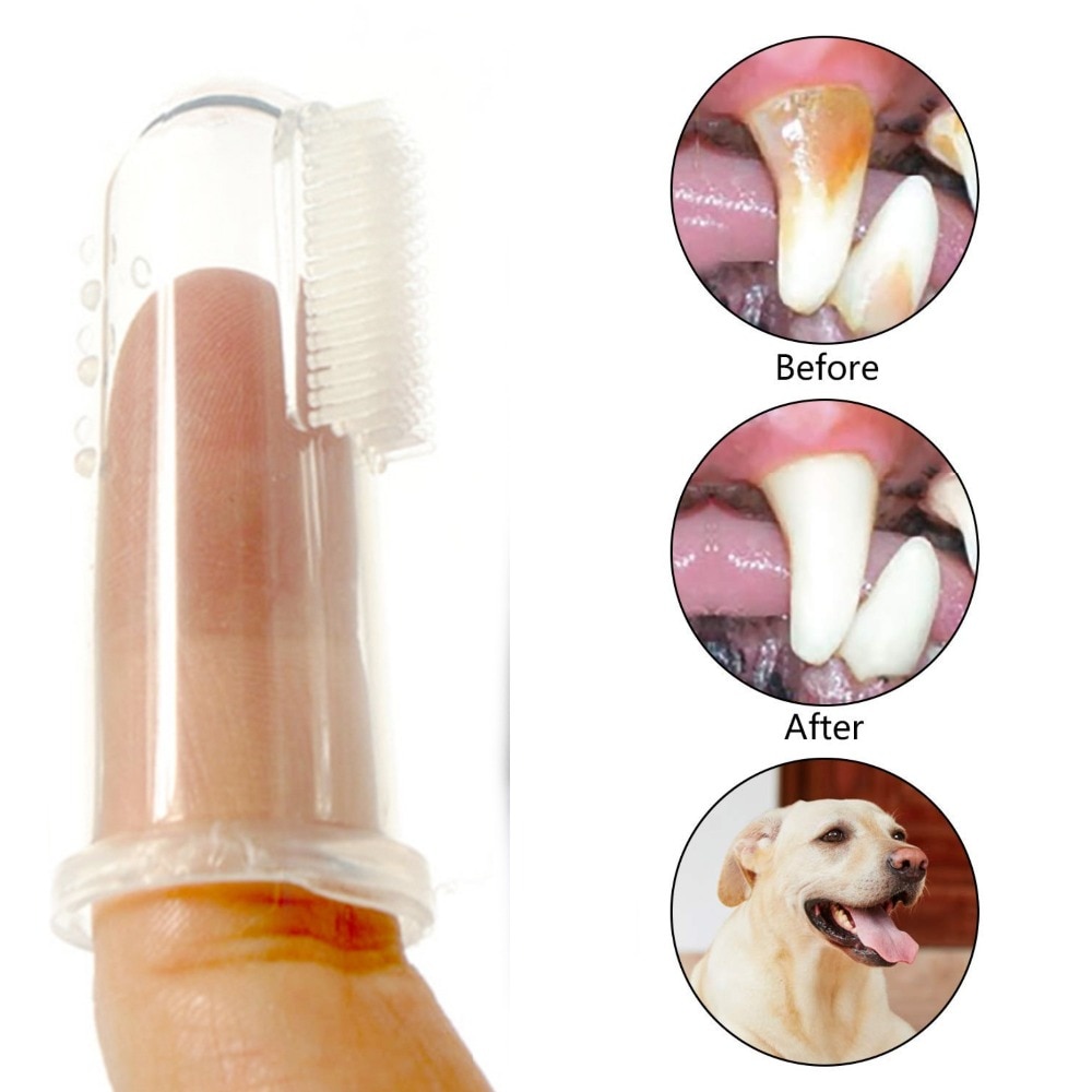 Huisdieren Tandenborstel Tanden Cleaner Teddy Kleine Hond Tandenborstel Vinger Siliconen Perfecte Hond Tanden Care Producten Mond