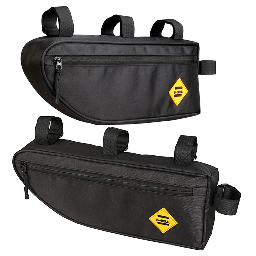 Multifunctionele Effen Kleur Fiets Driehoek Tas Bike Frame Voor Tube Bag Waterdichte Pouch (L) voor Wandelen En Reizen