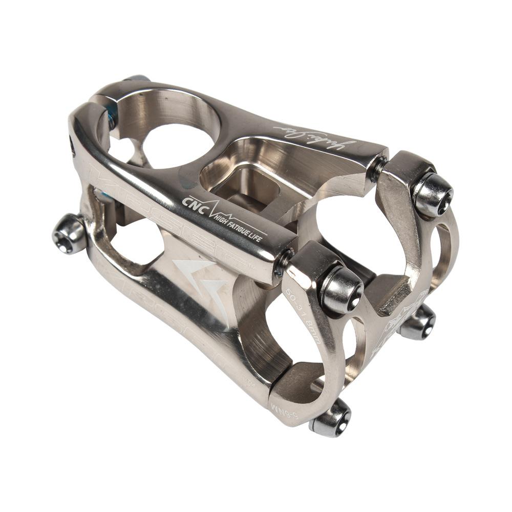 Sykkelstamme på til mtb sykkel sykkelstyret kort stamme justerbar aluminiumslegering ultralett sykkelstang 28.6 x 31.8 x 50mm: titan