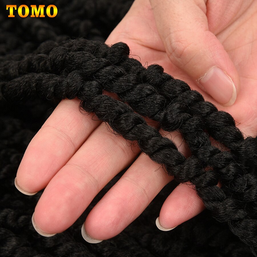 TOMO 18 Zoll 45cm Frühling Leidenschaft Twist Häkeln Haar Ombre Synthetische Flechten Haar Extensions 12 Wurzeln Flauschigen Häkeln Zöpfe