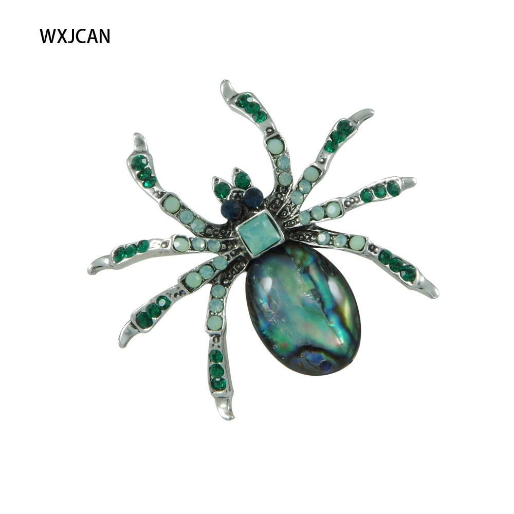 Insekt spinne brosche Schwarz Hülse Flocken und bunte strass elegante schmuck WXJCAN