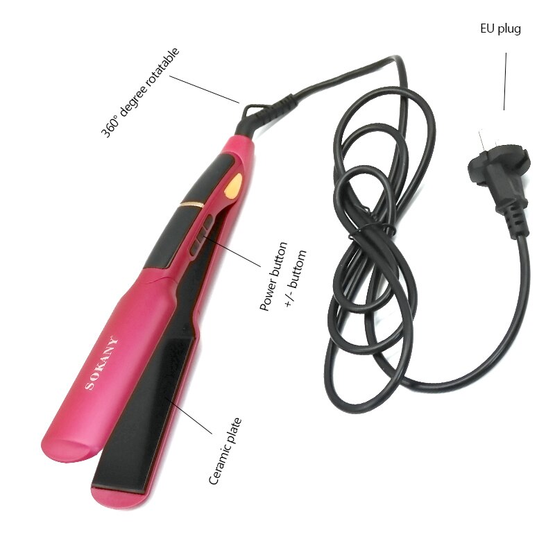 Max 750℉ ceramic hair straighteners flat iron smooth salon tool hair straightening LCD digital display 220v-240v