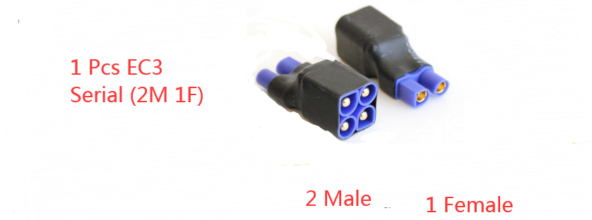 1 SZTUK Deans T Plug EC3 EC5 XT60 XT90 Równoległy adapter szeregowy Lipo Battery Converter Złącze Wtyczka DIY RC Model akcesoria: FIOLETOWY