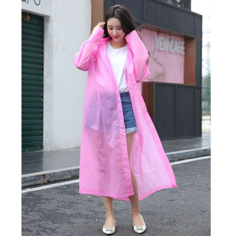 Adult/Kid Wegwerp Waterdichte Jas Clear Pvc Regenjas Regenjas Hooded Poncho Regenkleding