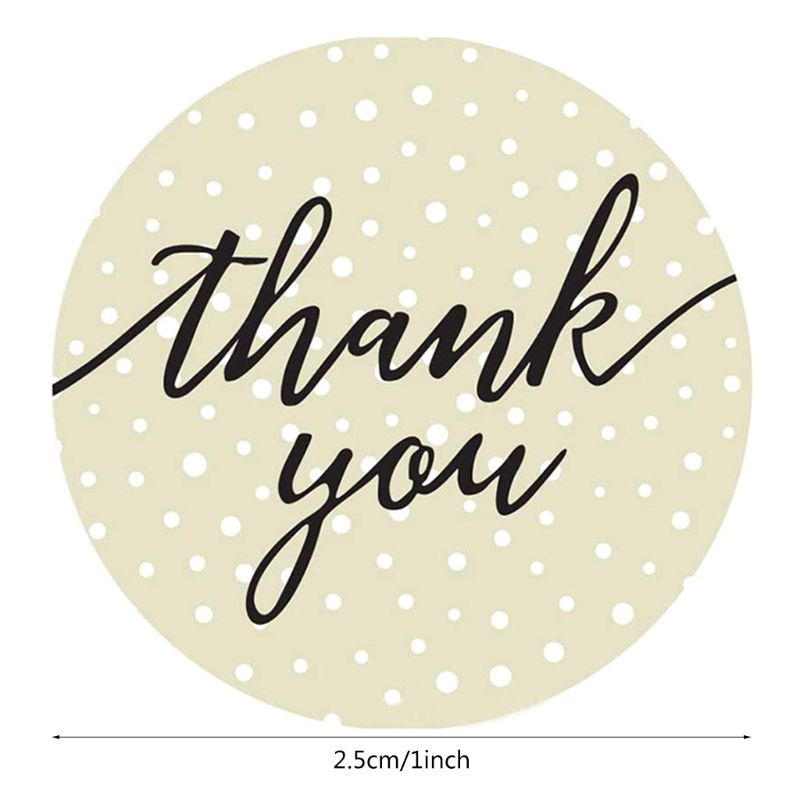 Sello de pegatinas Thank You de 8 estilos 100 Uds para la etiqueta pequeña de la papelería de la boda de la tienda