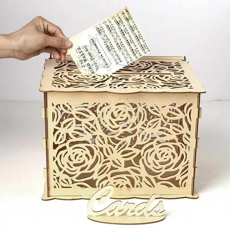 DIY Land Hochzeit Karte Kasten Holz Geld Große Kasten Mit Schloss Mariage Einladung Karte Kasten Hochzeit Dekoration Lieferungen