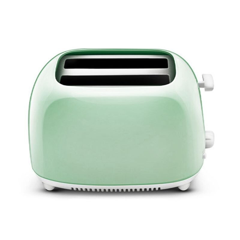 2 Slices Stainless Steel Automatic Toaster Quick Heating Bread Kitchen Home Breakfast Maker 5 Levels: green