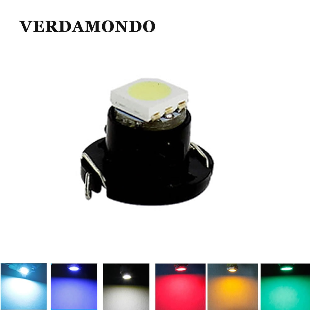 10x T4.7 Led Lampen 5050 Smd Auto Dashboard Waarschuwing Indicator Light Instrument Cluster Lamp DC12V Wit Rood Geel Groen Ijs blauw