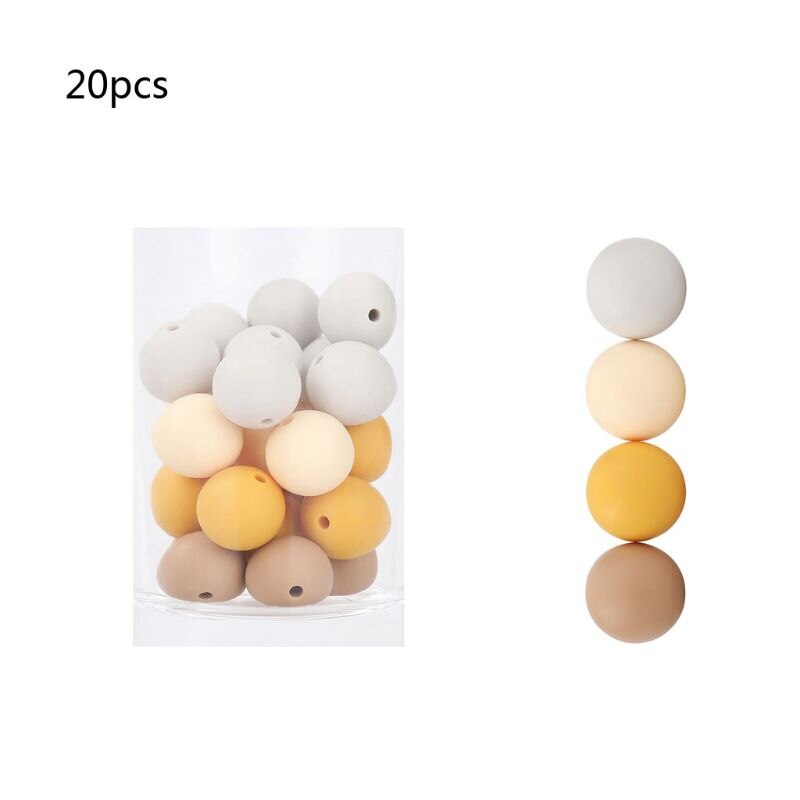 15mm 20 pièces Silicone perles bébé dentition perles bricolage à mâcher dentition pour bébé directe: 4