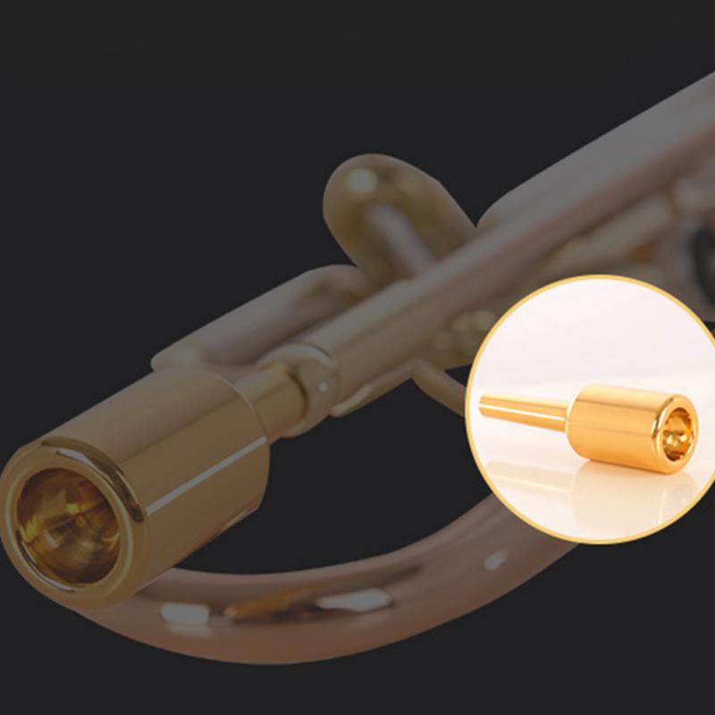 Accesorios de pieza Musical estándar, sustitución de instrumento Musical, boquilla de trompeta de latón portátil pequeña y duradera para principiantes