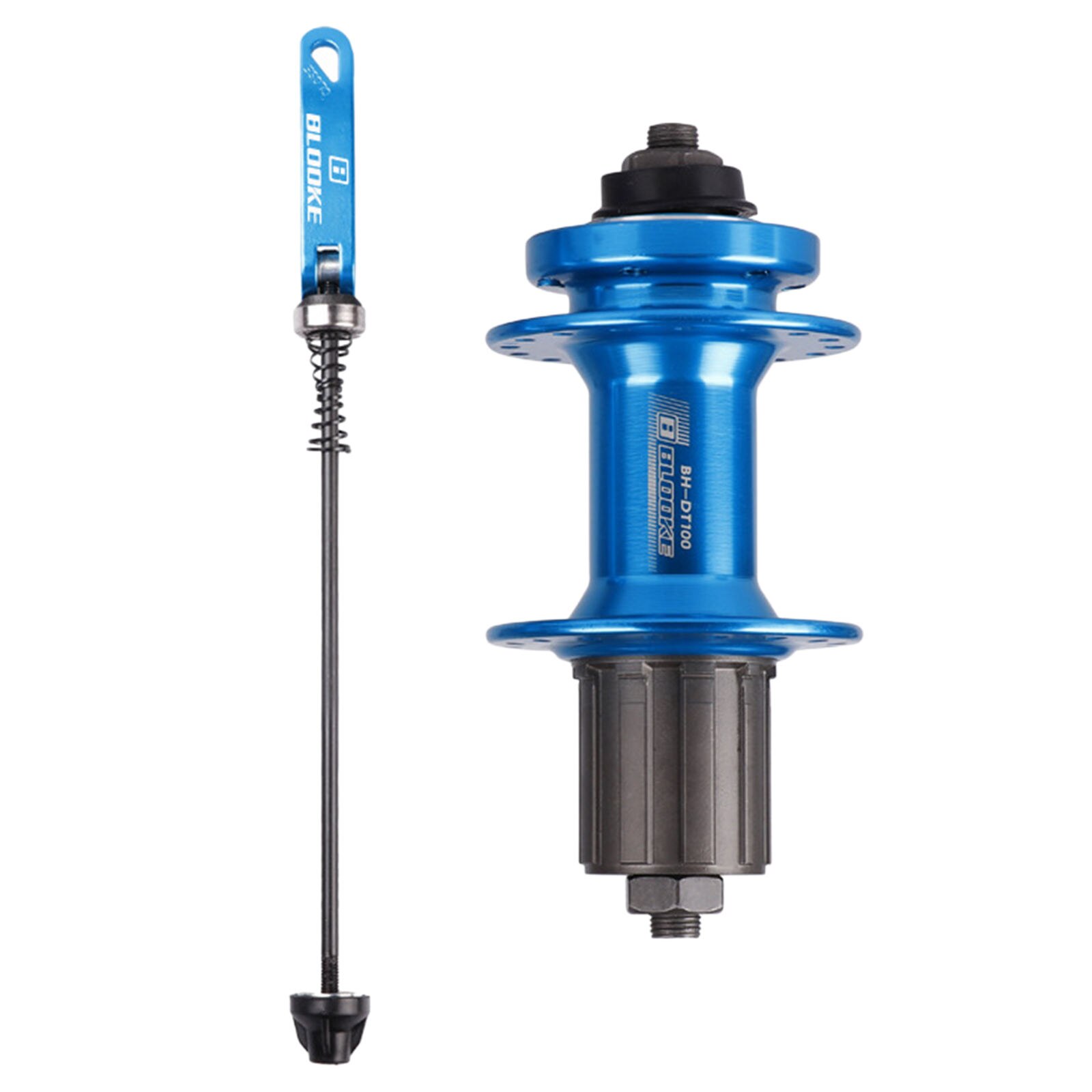 Buje de rodamiento de bolas delantero y trasero para bicicleta de montaña MTB, 32 orificios, liberación rápida 7-11 para buje de freno: Blue Back