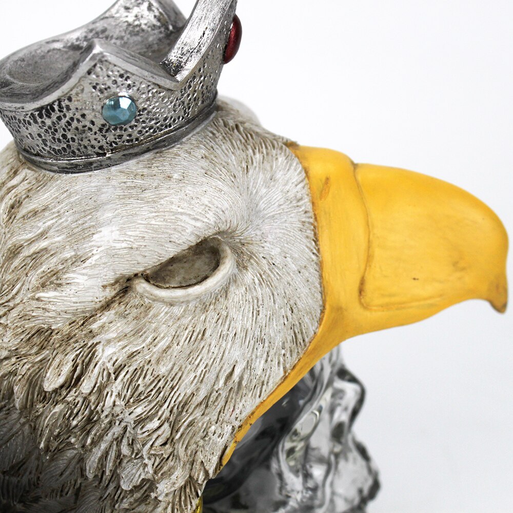 Cráneo con águila calva, casco con cabeza de cristal, Cráneo de Vodka, conjuntos de vino creativos, decantador de calavera inferior de vino, juego de vidrio