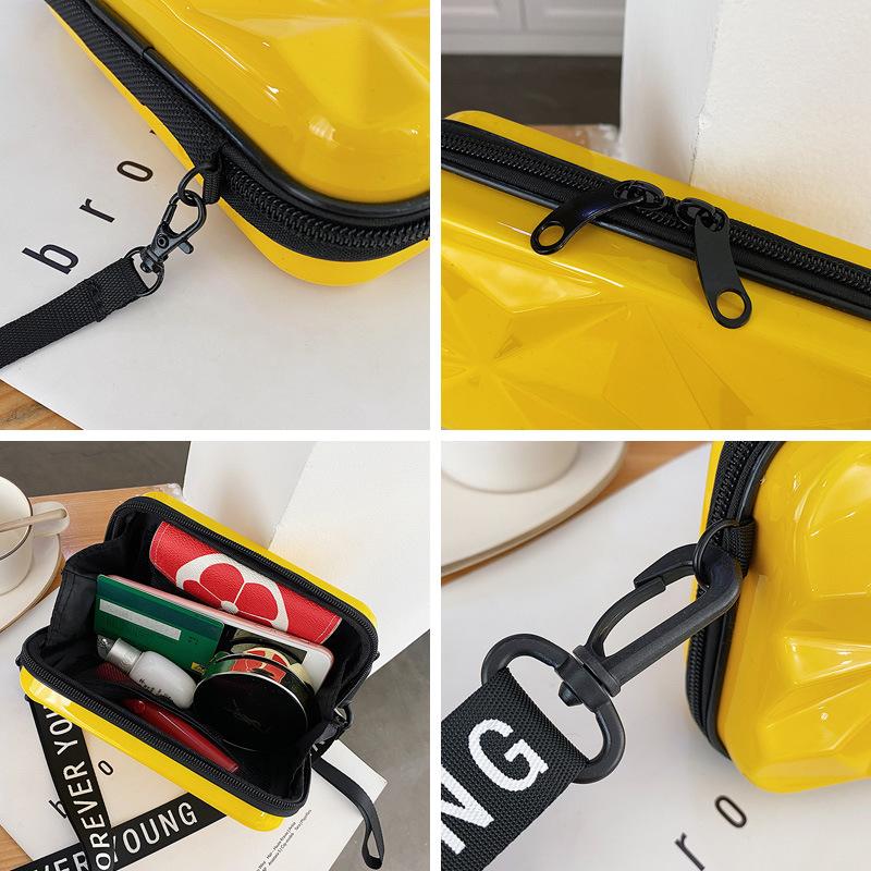 Mini Koffer bilden Damen Tasche Trend Totes Gepäck Tasche Handtasche Schulter Tasche schwer Hülse Kasten Koffer Geldbörse Kupplung Tasche