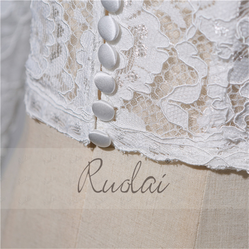 hoch Nacken Spitze Bolero Braut Jacke Hochzeit Bolero Geschmack Frauen Langarm Königlichen Braut wickeln Hochzeit Mantel Spitze für Hochzeit FJ37