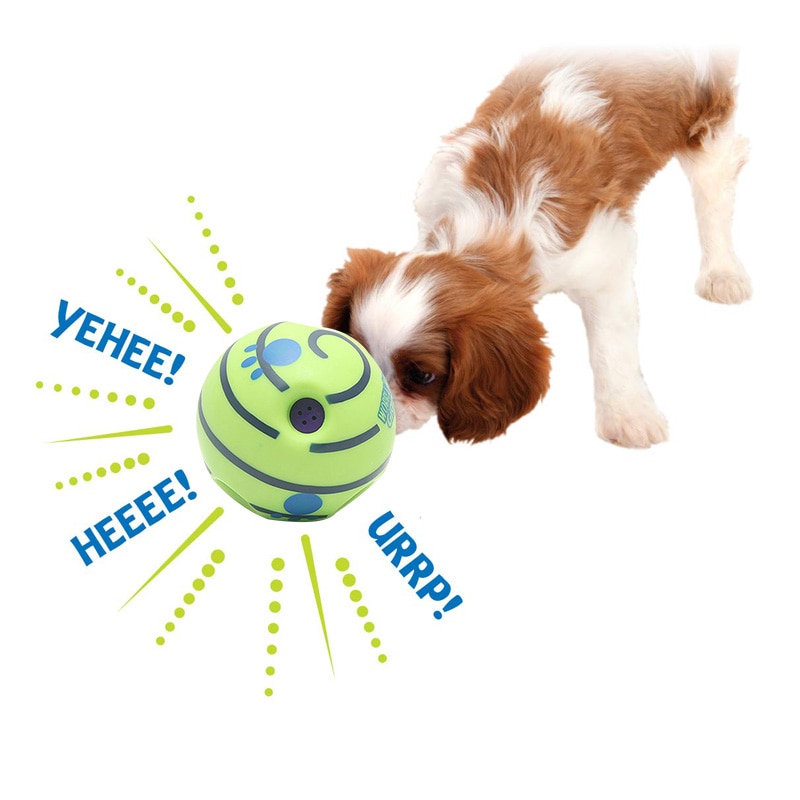 10cm wobble wag fnise bold interaktiv hund legetøj sjove lyde kæledyr hvalp tygge legetøj hund lege bold træning sport kæledyr legetøj