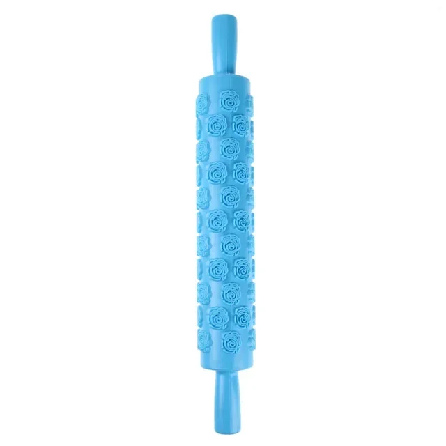 Roller Kuchen Dekorieren Geprägte Nudelhölzer Strukturierte Antihaft Fondant Gebäck Icing Ton Teig Roller Küche Backen Werkzeuge: Brown