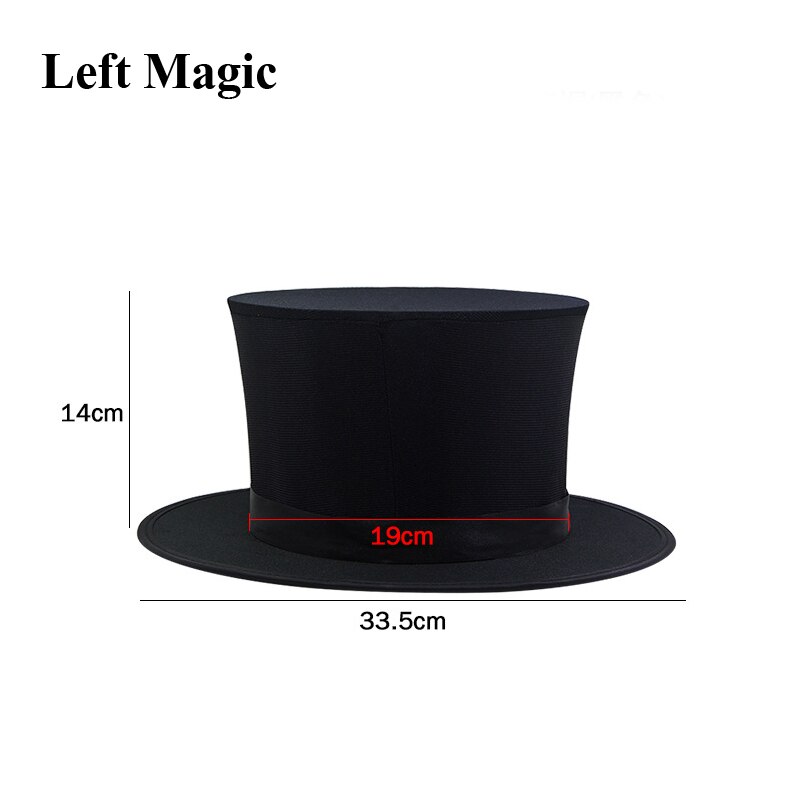 Vouwen Top Hat Lente Goocheltrucs (Zwart & Speelkaart Patroon) verschijnen/Vanishing Objecten Hoed Podium Accessoires Gimmick