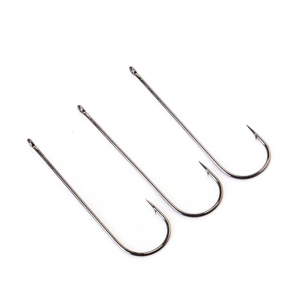 Fish king 3- pack/lot aberdeen vishaak maat 1/0# - 10#  vishaken van hoogwaardig koolstofstaal jig karper met weerhaak anzol ringoog haak