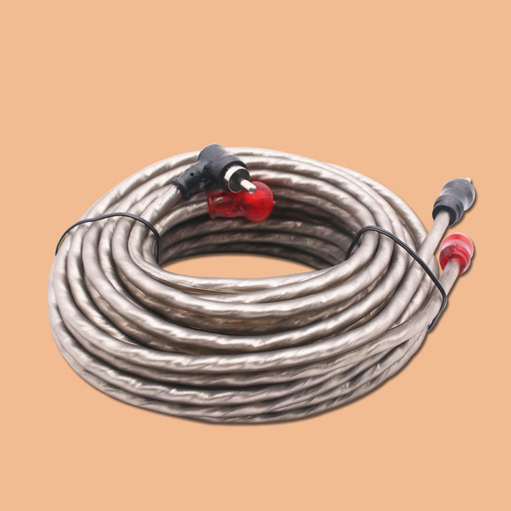 Car Audio Signal Wire Pure Copper RCA Power Amplifier PVC Audio Signal Cable Audio Modification Wiring Kit for Home Cinema