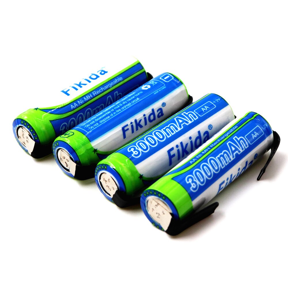 lot AA Oplaadbare Batterij 1.2V 3000mAh NiMH 14430 Batterij met Soldeerpennen voor DIY Elektrische Scheermes Tandenborstel speelgoed