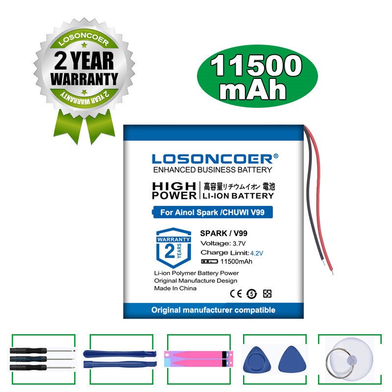 LOSONCOER 11500mAh Battery For Ainol Spark Battery For CHUWI V99 9.7&quot; 10.1&quot; Tablet PC