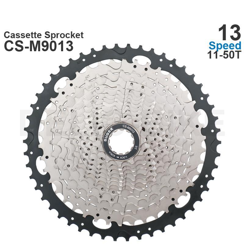 SUGEK – pignon de Cassette de 11/12/13 vitesses, 50/52T, DEORE M5100 M6100 CS-M9011 12 13 coloré HG acier/Al compatible K7 XT GX vtt: M9013 50T