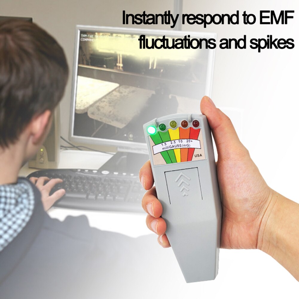 LCD Digital Handheld EMF Meter Electromagnetic Radiation Detectors Dosimeter Tester for electric field radiation magnetic field