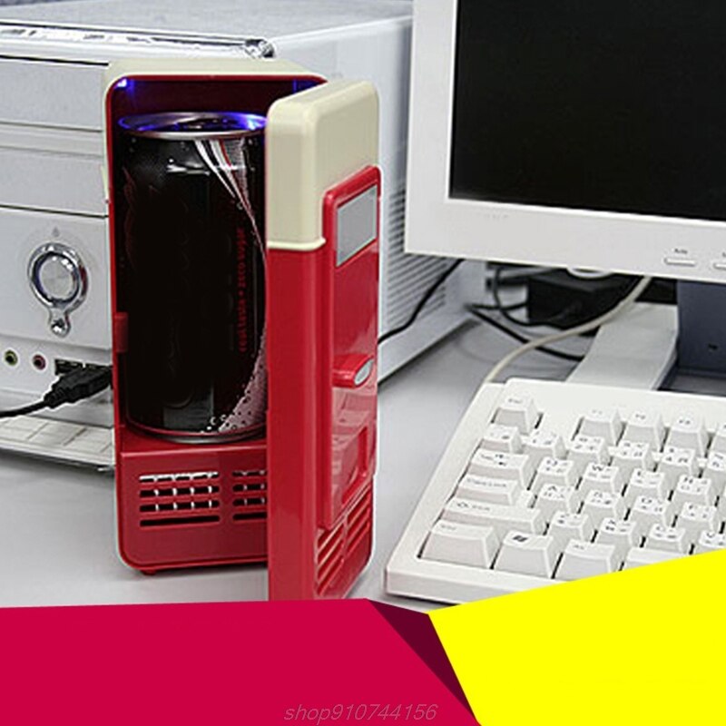 Portable Mini 780ml Fridge USB Powered Car Drink Cooler Home Desktop Boat Travel Cosmetic Fridge Multipurpose A10 21