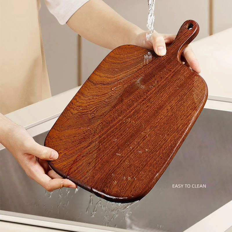 Bloques de madera para picar para cocina, tabla de cortar de nogal de haya, Pizza, pan, fruta, Sushi, bandeja colgante, antideslizante, herramientas de cocina