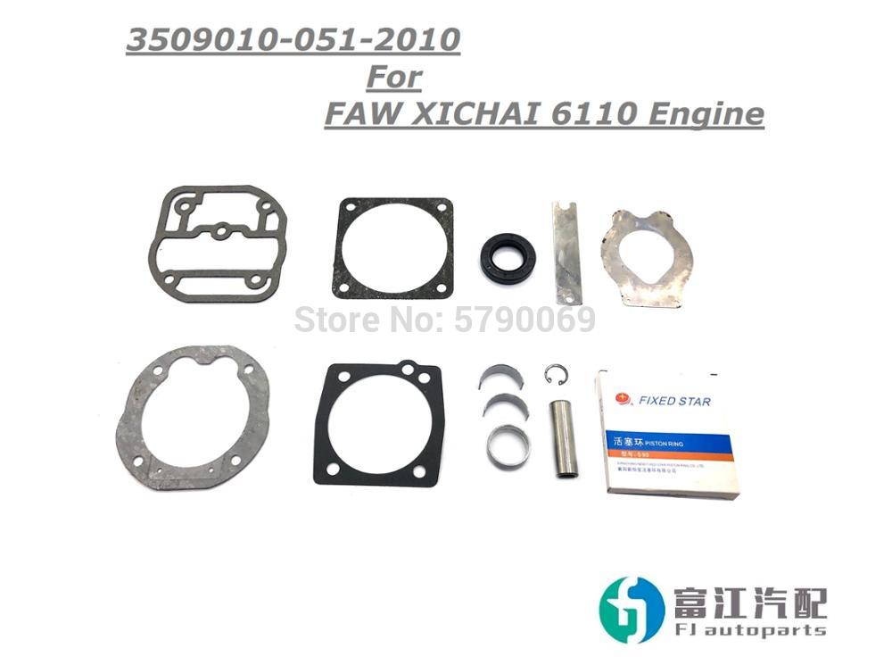 Air Compressor Reparatie Kit 3509010-051 Voor Faw Xichai 6110 Dieselmotor Accessoires Autoparts Vrachtwagens Tractor Graafmachines