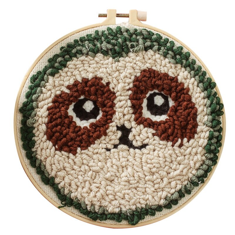 Easy DIY Punch Needle Embroidery Kit Pattern Printed Punch Needle Cross Stitch Handmade Craft Painting Home Decor: Default Title