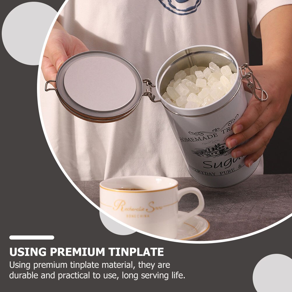 3Pcs Blik Opslag Potten Koffieboon Potten Verzegelde Thee Containers Suiker/Koffie/Thee Blikken Huis Keuken Opslag organizer