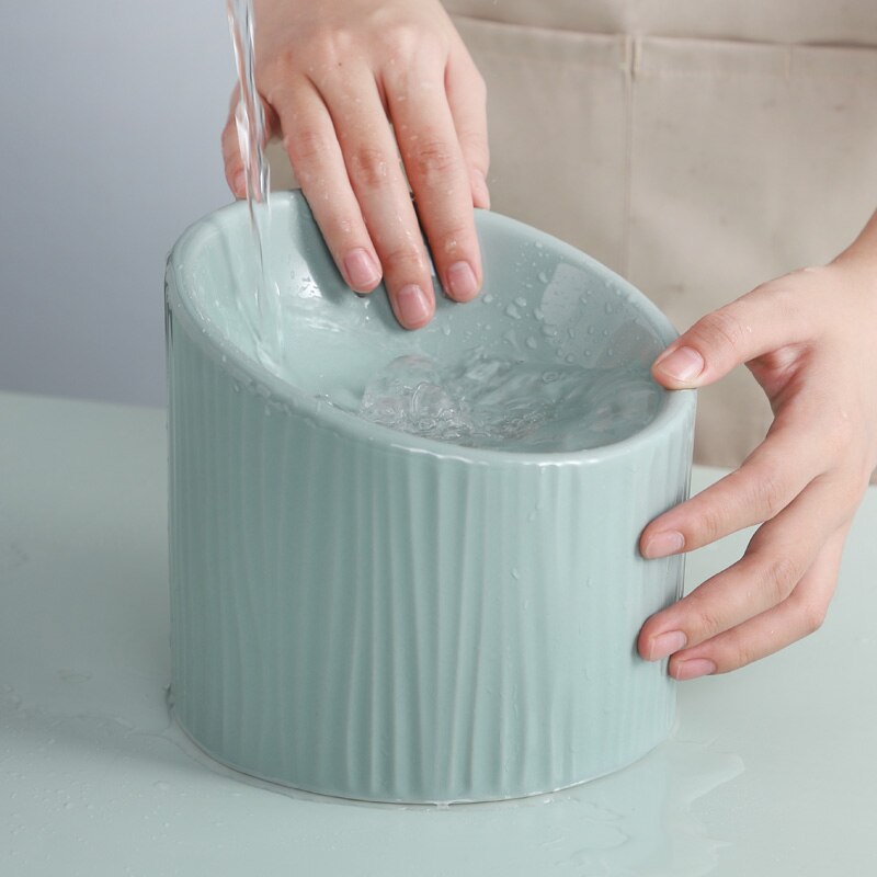 Plato de cerámica antideslizante para gatos y perros, cuenco de agua y comida para cachorros, comederos de animales, producto para mascotas, accesorios # P023