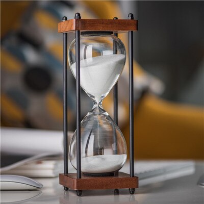 30 Minute Sandglass Hourglass Timer Sandglass Countdown Timing Modern Modern Home Decorations Desktop Ornaments: White