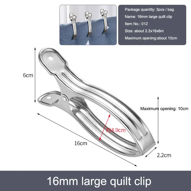 3-20 Stuks Kleding Clips Rvs Zwembad Handdoek Clips Wasknijpers Pinnen Houders Kleding Quilts Klemmen Afdichting clip Naaien Clip: Laser Bright